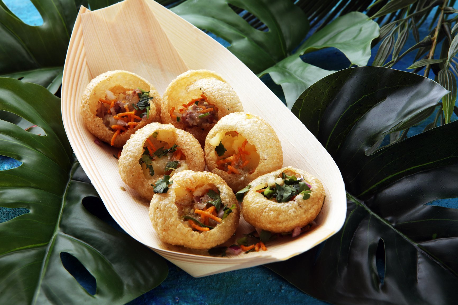 Pani Puri indian street food. Golgappe, Chat item, India.