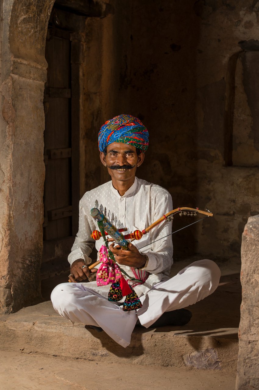 Traditional musician  from Rajasthan, India